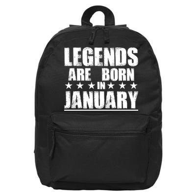 Legends Are Born In January Birthday 16 in Basic Backpack