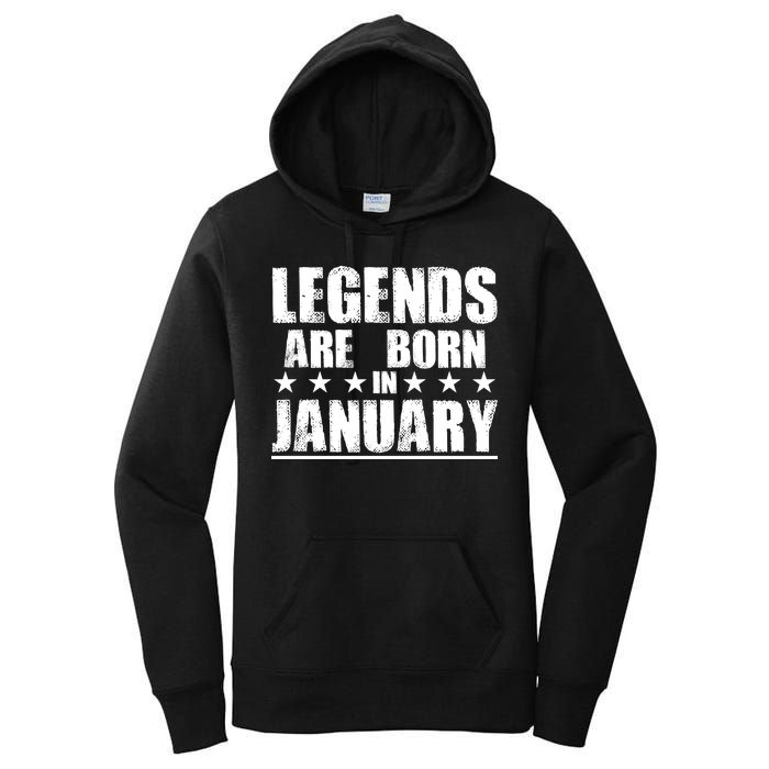 Legends Are Born In January Birthday Women's Pullover Hoodie