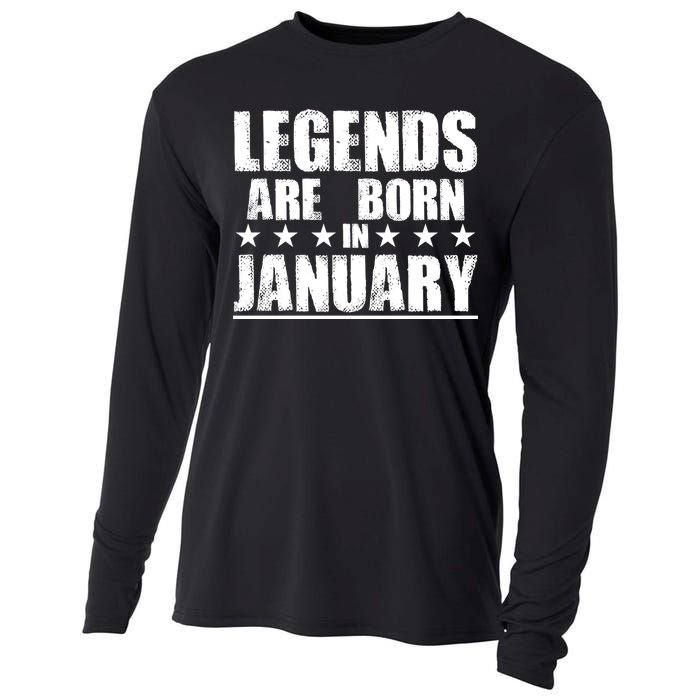 Legends Are Born In January Birthday Cooling Performance Long Sleeve Crew