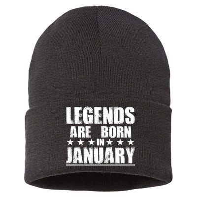 Legends Are Born In January Birthday Sustainable Knit Beanie