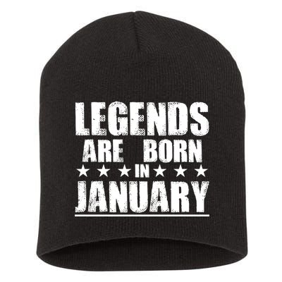 Legends Are Born In January Birthday Short Acrylic Beanie