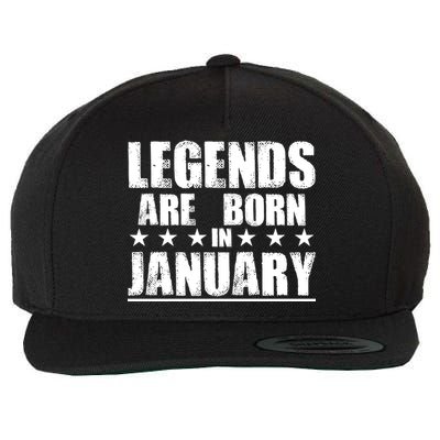 Legends Are Born In January Birthday Wool Snapback Cap