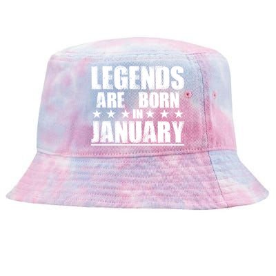 Legends Are Born In January Birthday Tie-Dyed Bucket Hat