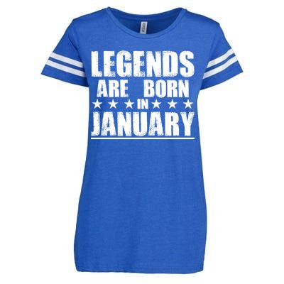 Legends Are Born In January Birthday Enza Ladies Jersey Football T-Shirt