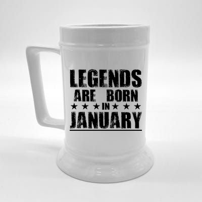 Legends Are Born In January Birthday Beer Stein