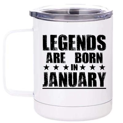 Legends Are Born In January Birthday 12 oz Stainless Steel Tumbler Cup