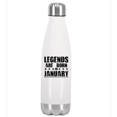 Legends Are Born In January Birthday Stainless Steel Insulated Water Bottle