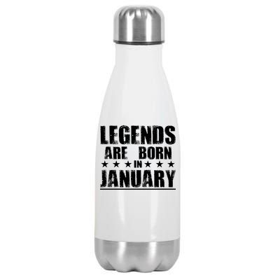 Legends Are Born In January Birthday Stainless Steel Insulated Water Bottle