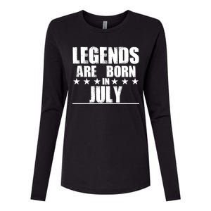 Legends Are Born In July Birthday Womens Cotton Relaxed Long Sleeve T-Shirt