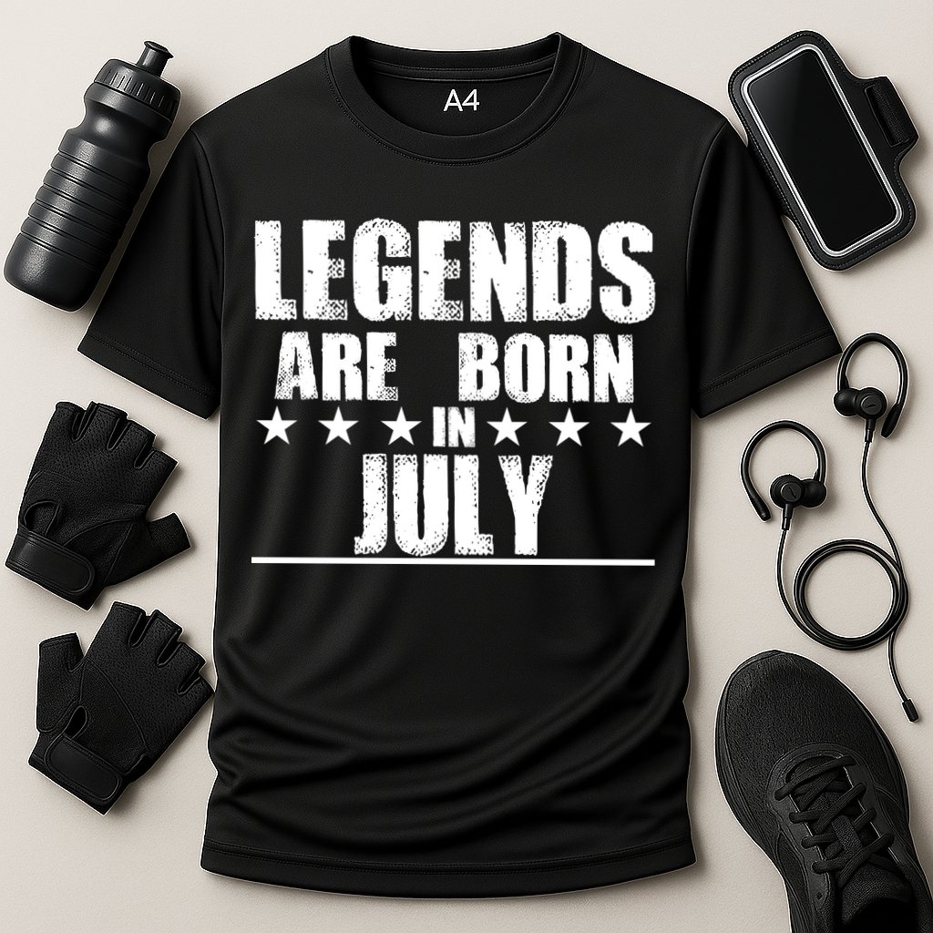 Legends Are Born In July Birthday Cooling Performance Crew T-Shirt