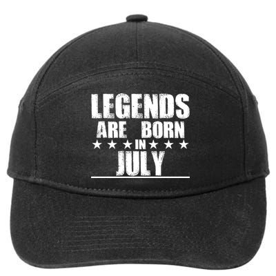 Legends Are Born In July Birthday 7-Panel Snapback Hat