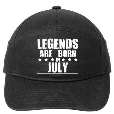 Legends Are Born In July Birthday 7-Panel Snapback Hat