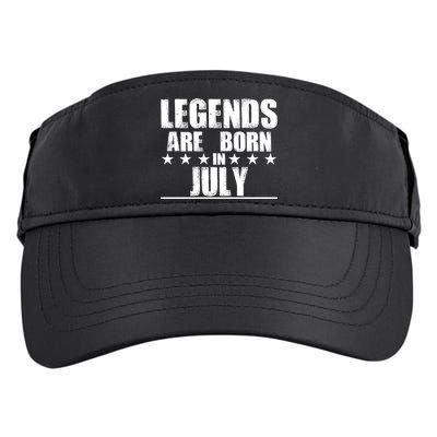 Legends Are Born In July Birthday Adult Drive Performance Visor