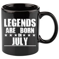 Legends Are Born In July Birthday 11oz C Handle Ceramic Mug