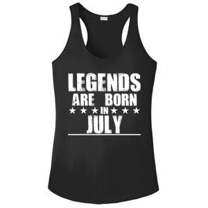 Legends Are Born In July Birthday Ladies PosiCharge Competitor Racerback Tank