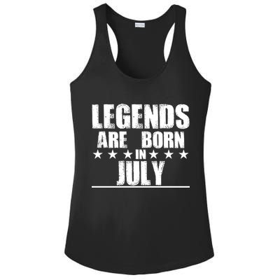 Legends Are Born In July Birthday Ladies PosiCharge Competitor Racerback Tank