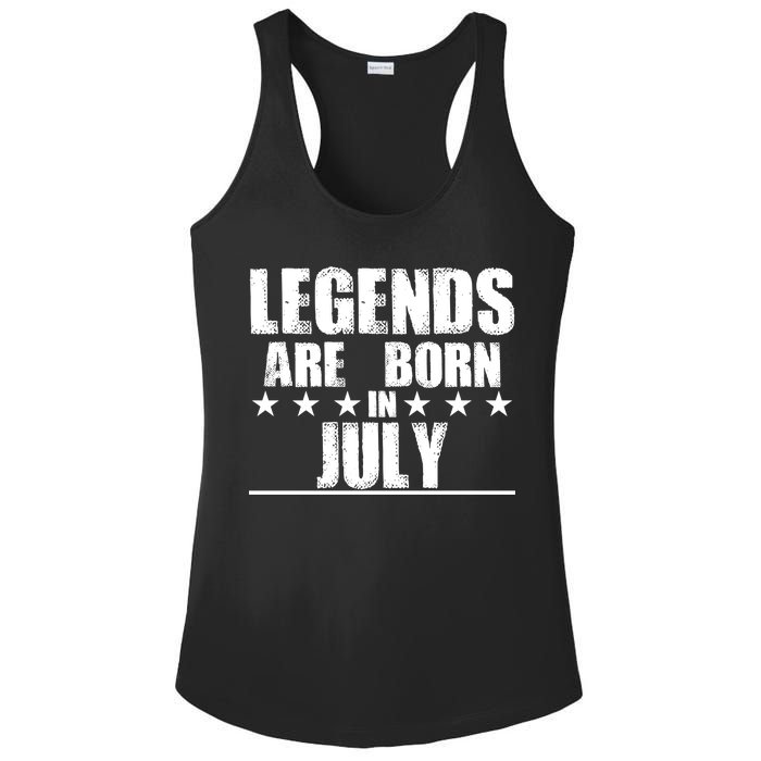 Legends Are Born In July Birthday Ladies PosiCharge Competitor Racerback Tank