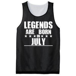 Legends Are Born In July Birthday Mesh Reversible Basketball Jersey Tank