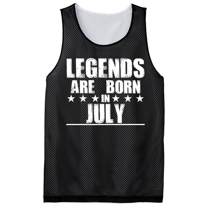 Legends Are Born In July Birthday Mesh Reversible Basketball Jersey Tank