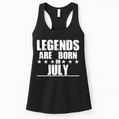 Legends Are Born In July Birthday Womens Tank Top