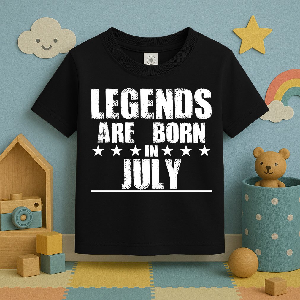 Legends Are Born In July Birthday Toddler T-Shirt
