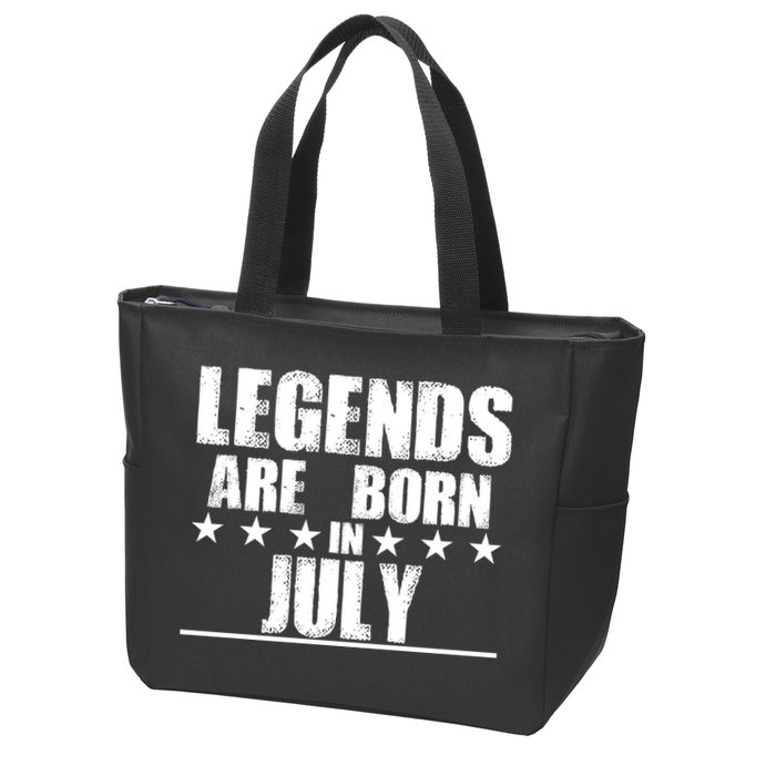 Legends Are Born In July Birthday Zip Tote Bag