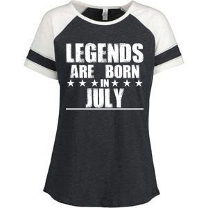 Legends Are Born In July Birthday Enza Ladies Jersey Colorblock Tee