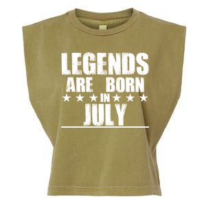 Legends Are Born In July Birthday Garment-Dyed Women's Muscle Tee