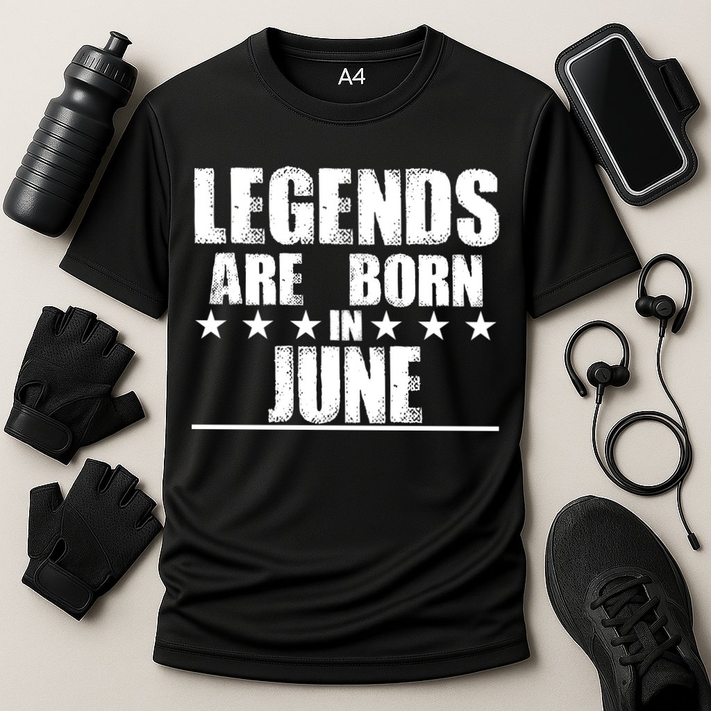 Legends Are Born In June Birthday Performance Shirt