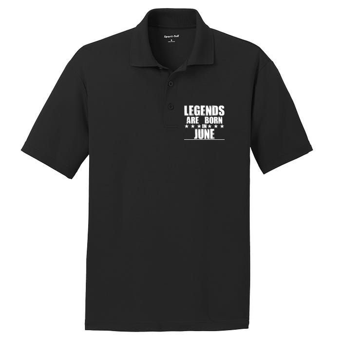 Legends Are Born In June Birthday PosiCharge RacerMesh Polo