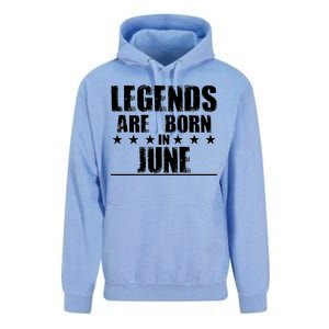 Legends Are Born In June Birthday Unisex Surf Hoodie