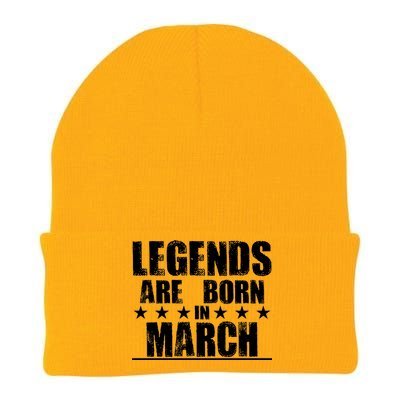 Legends Are Born In March Birthday Knit Cap Winter Beanie