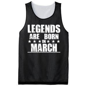 Legends Are Born In March Birthday Mesh Reversible Basketball Jersey Tank