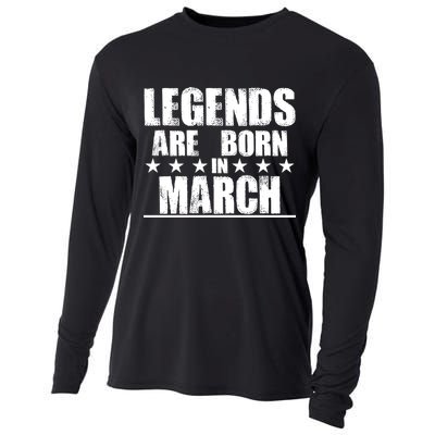 Legends Are Born In March Birthday Cooling Performance Long Sleeve Crew