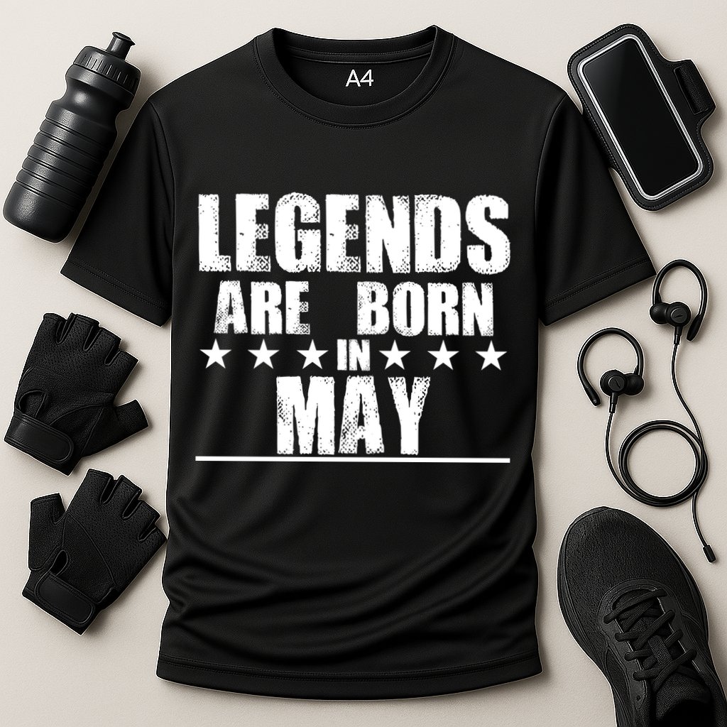 Legends Are Born In May Birthday Cooling Performance Crew T-Shirt