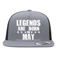 Legends Are Born In May Birthday Flat Bill Trucker Hat