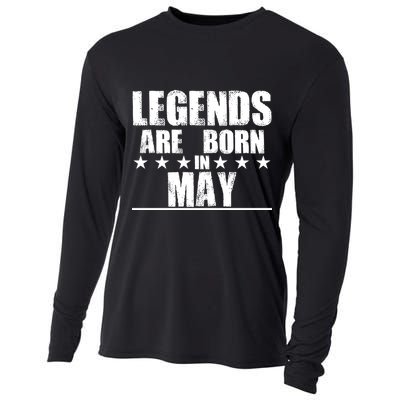 Legends Are Born In May Birthday Cooling Performance Long Sleeve Crew