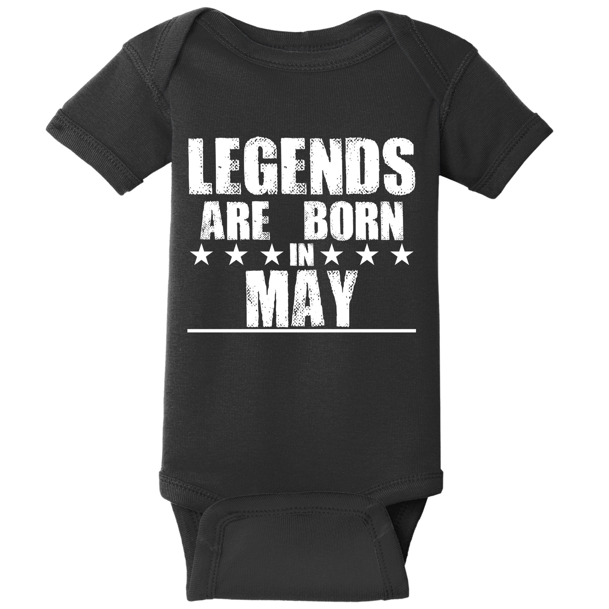 Legends Are Born In May Birthday Baby Bodysuit