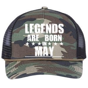 Legends Are Born In May Birthday Retro Rope Trucker Hat Cap