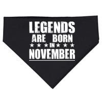 Legends Are Born In November Birthday USA-Made Doggie Bandana