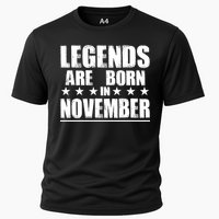 Legends Are Born In November Birthday Cooling Performance Crew T-Shirt