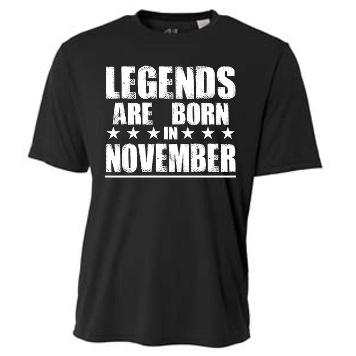 Legends Are Born In November Birthday Cooling Performance Crew T-Shirt