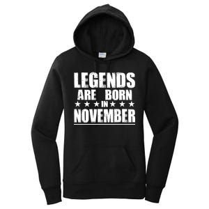 Legends Are Born In November Birthday Women's Pullover Hoodie