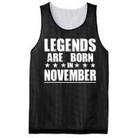 Legends Are Born In November Birthday Mesh Reversible Basketball Jersey Tank