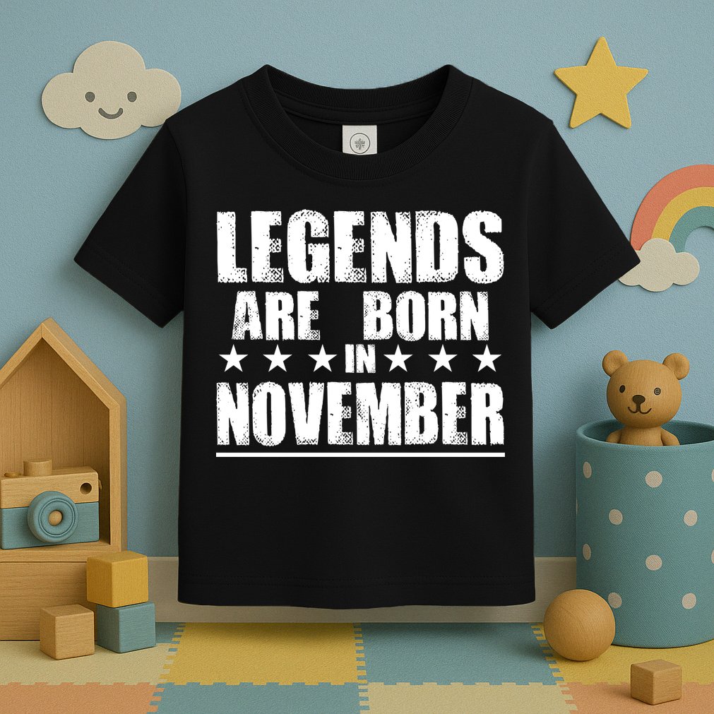 Legends Are Born In November Birthday Toddler T-Shirt