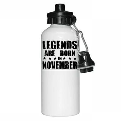 Legends Are Born In November Birthday Aluminum Water Bottle