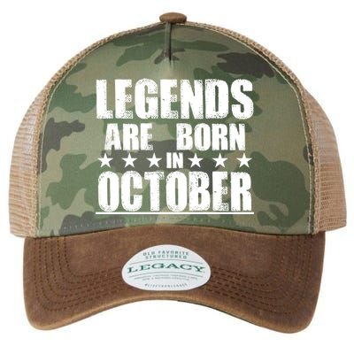 Legends Are Born In October Birthday Legacy Tie Dye Trucker Hat