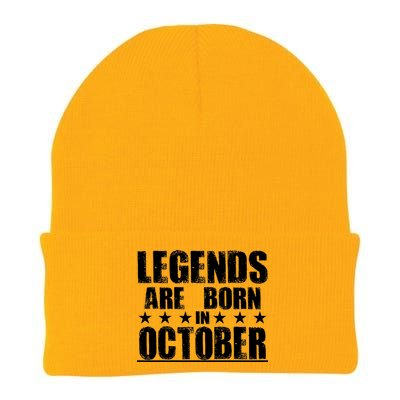 Legends Are Born In October Birthday Knit Cap Winter Beanie