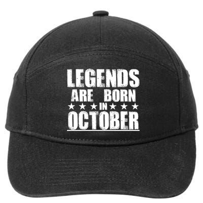 Legends Are Born In October Birthday 7-Panel Snapback Hat