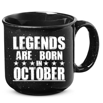 Legends Are Born In October Birthday 15oz Campfire Ceramic Mug